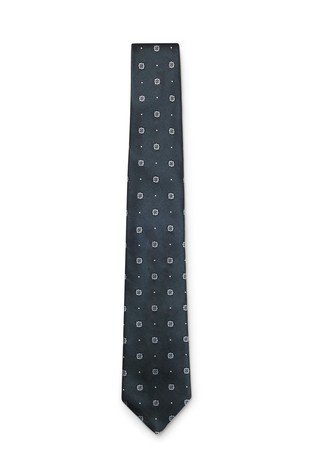 Silk tie with jacquard pattern