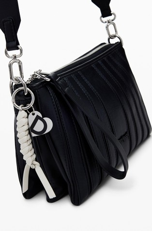 DESIGUAL Small quilted bag Black 4