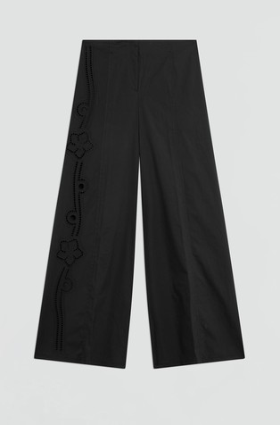 Relaxed fit hlače iz bombažne mešanice