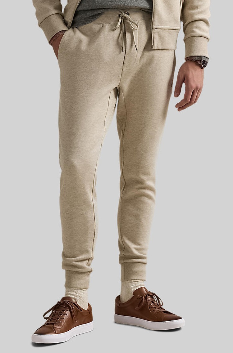 RALPH LAUREN Double-Knit Jogger Pant Tuscan Beige Heather 