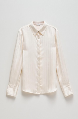 SALSA JEANS Patterned satin shirt Beige 7
