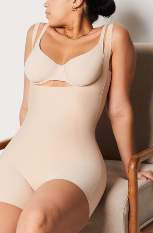 ETAM Control By Etam bodi z globokim izrezom in oblikovalnim učinkom Bež - Beige 3