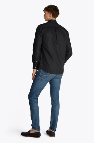 TOMMY HILFIGER Regular fit srajca iz lanene mešanice Črna - Black 2