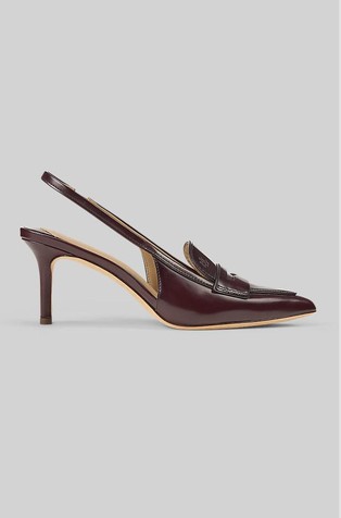 Khloe usnjeni loafer salonarji z odkrito peto