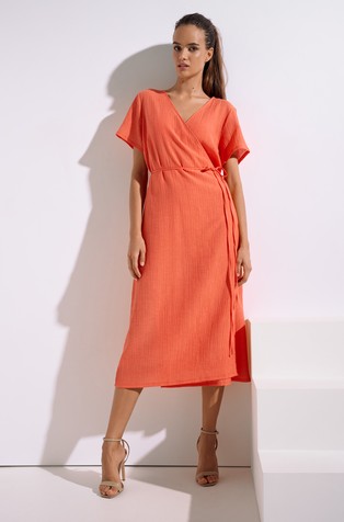 Normandie long wrap dress