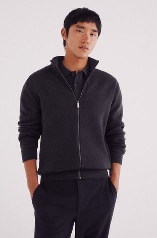 Milano zip fastening cardigan