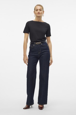 VERO MODA VMPANDA T-shirt in modal-blend Black 3
