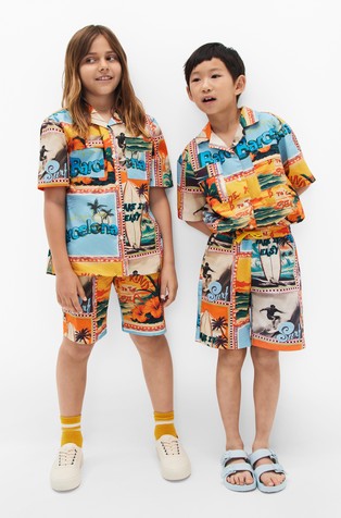 DESIGUAL Tropical postcards shirt Multi 4