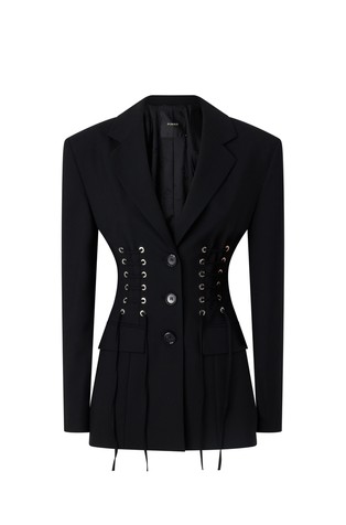 Slim-fit jacket with bustier design