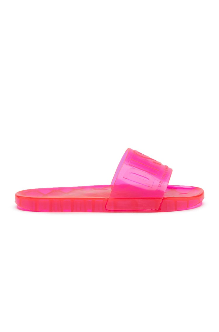 DIESEL Sa-Karaibi Gl X slides in clear neon Pink Fluo 