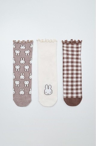 Miffy print 3-pack ankle socks