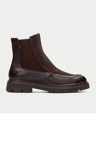 Leather ankle boots