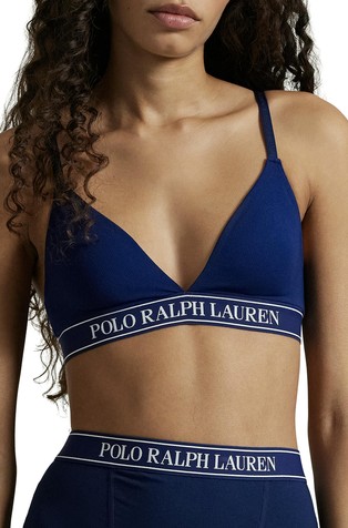 Triangel modrček iz bombažne mešanice z logo trakom