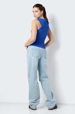 NOISY MAY NMCREE roound-neck knitted top Medium Blue 2