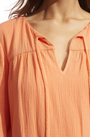 SEAFOLLY Fallow Textured Cotton CoverUp Orange 4