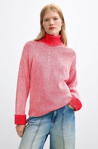 Ribbed Turtleneck Sweater