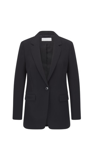 HUGO BOSS Crease-resistant relaxed-fit jacket in Japanese crepe Black 6