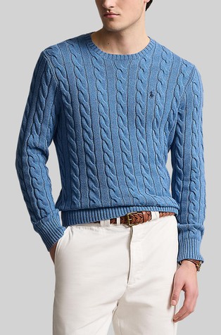 Strukturirano pleten bombažen pulover