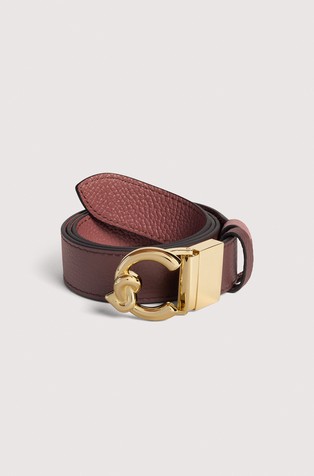 C-Me Reversible Leather Belt