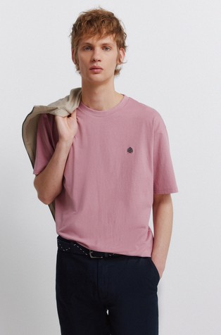 Bombažna logo majica s kratkimi rokavi