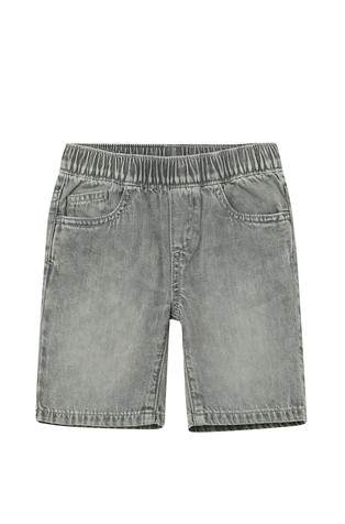 Loose fit denim kratke hlače z elastičnim pasom