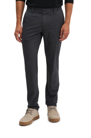 Check chinos in stretchy organic cotton-viscose blend