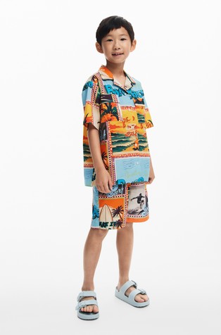 DESIGUAL Tropical postcards shirt Multi 2