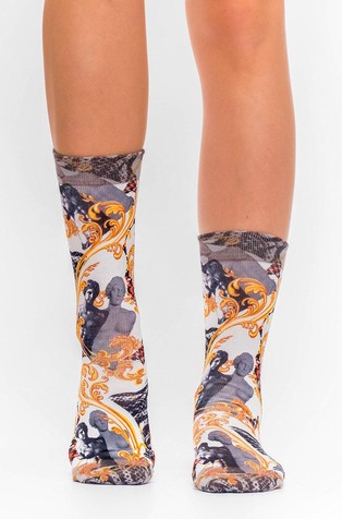 Sculpture Scarf Lady Socks