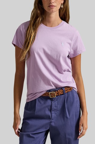 Classic fit majica s kratkimi rokavi iz bombažnega jerseya