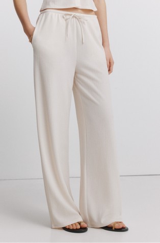 Drawstring long trousers