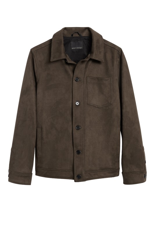 vegan suede shirt jacket