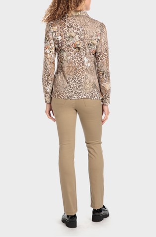 PUNT ROMA Stretch twill trousers Beige 4