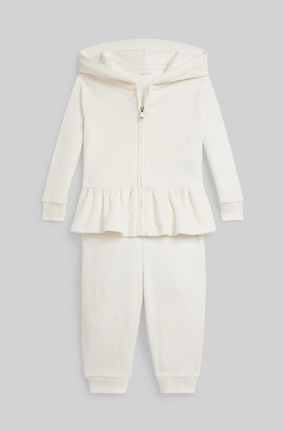 2-delni komplet jope s kapuco in trenirke iz velurja