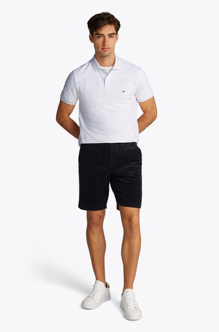TOMMY HILFIGER Performance regular fit polo majica s piké teksturo Bela - White 3