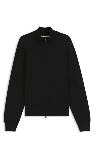 Pletena bombažna jopa z vezenim logotipom