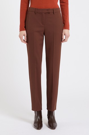Cropped slim fit trousers