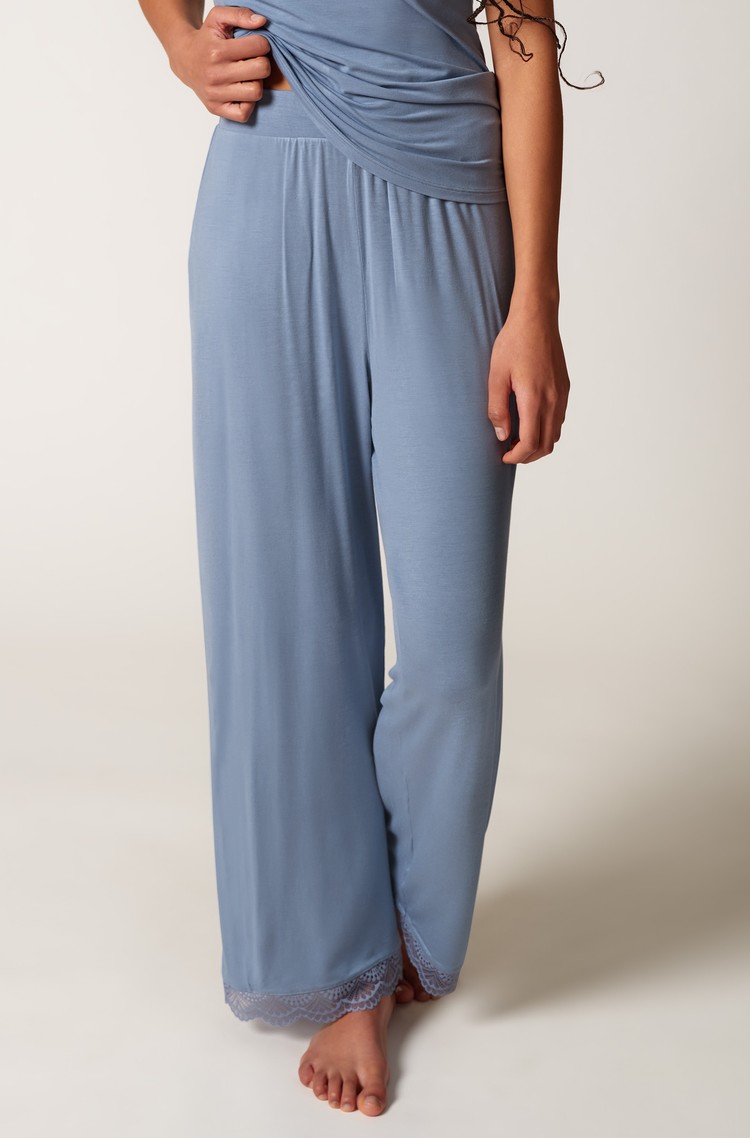 SKINY Night In Mix &amp; Match spodnji del pižame Modra - Faded Denimblue 