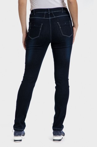 PUNT ROMA Denim hlače z elastiko Modra - Blue 2