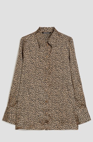 Satin shirt with pattern