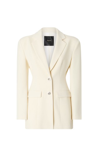 Slim-fit jacket with padded shoulders