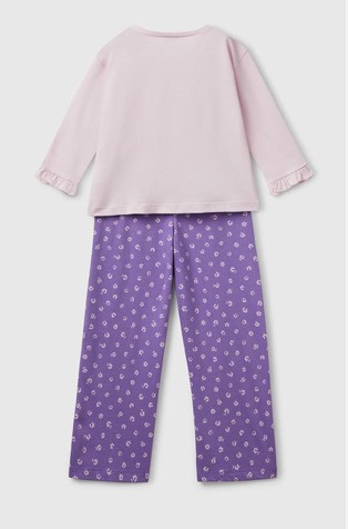BENETTON Pižama s potiskom punčke Škrlatna - Lilac 2