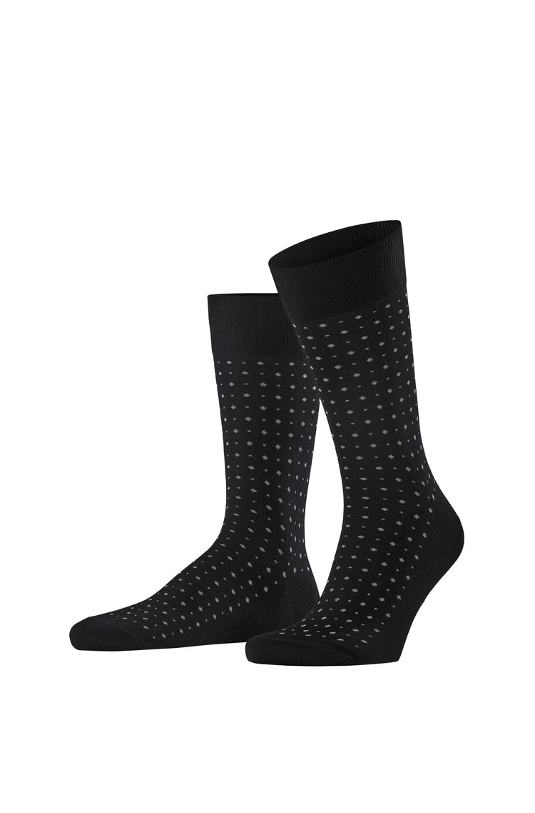 FALKE Polished Dot nogavice s pikčastim vzorcem Črna - Black 