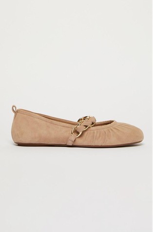 Balerinke iz semiša z dekorativno verigo