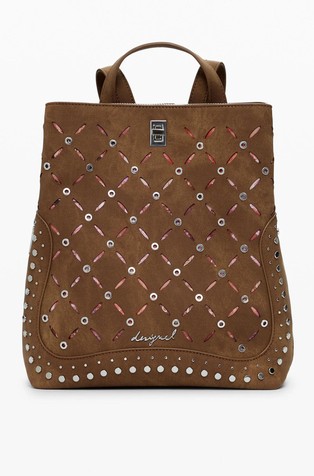Small perforated backpack with studs