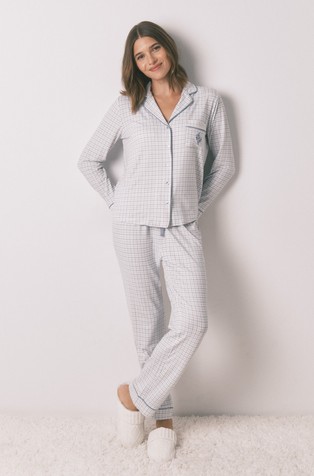 Long checkered classic pyjamas
