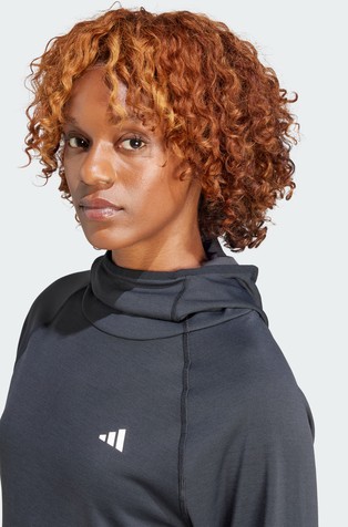 ADIDAS Own the Run 3-Stripes Running Hoodie Black 4