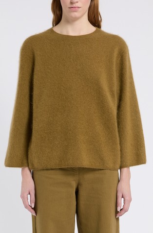 Monochrome relaxed wool and cashmere sweater