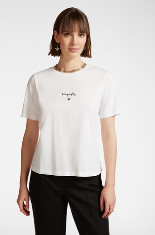 Cotton T-shirt with embroidery