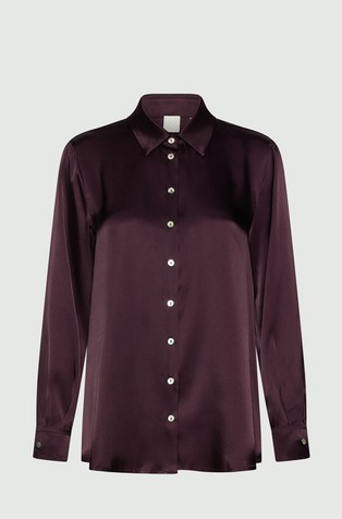 Monochrome satin shirt in silk blend