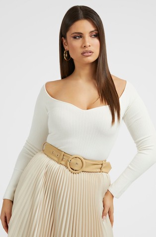 Sweetheart neck sweater